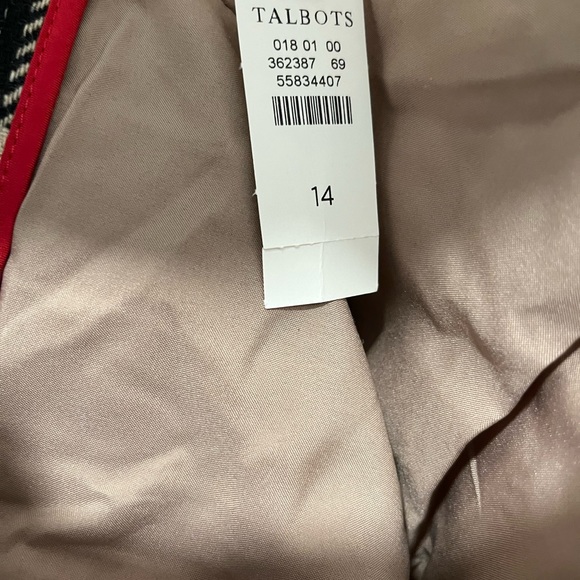 NWT Talbots wool blend fringe trimmed skirt - Picture 6 of 8